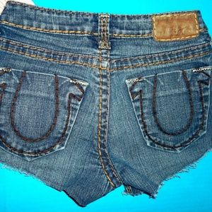 26 TRUE RELIGION BOBBY BIG t heritage mini shorts